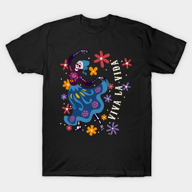 Viva la vida - La Catrina T-Shirt by verde